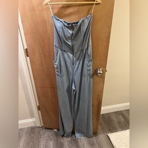 Rachel Roy denim jumpsuit sz 8